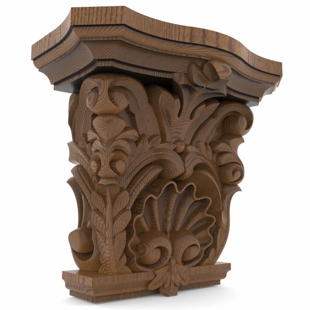 Column Capital 002 254x226x127mm 3D Модель .c4d .max .obj .3ds .fbx .stl .blend 