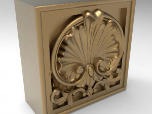 Bloco de rodap&eacute; 001 133x133x64 Modelo 3D