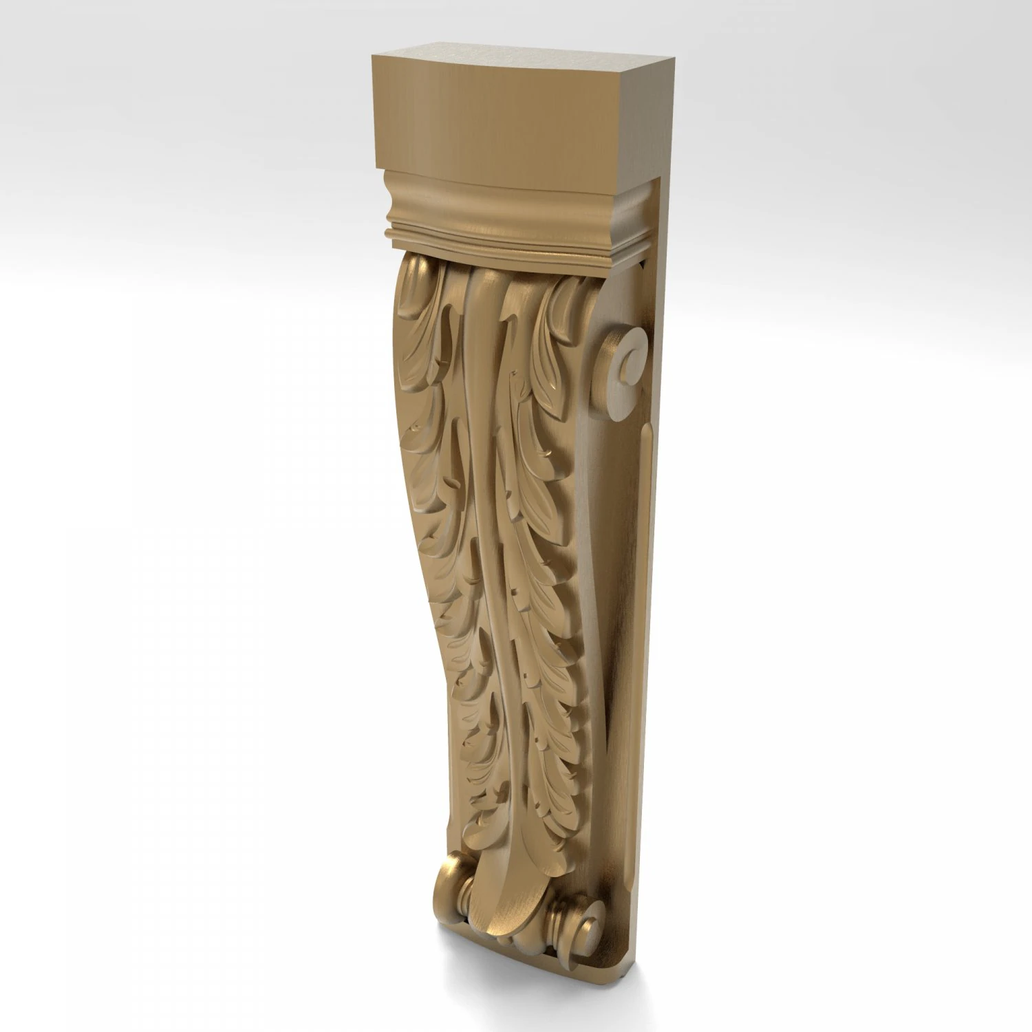 Carved bracket KB-002 146x610x90 3D Model .c4d .max .obj .3ds .fbx .stl .blend 