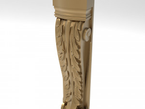 Carved bracket KB-002 146x610x90 3D Модель