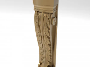 Carved bracket KB-002 146x610x90 3D Model