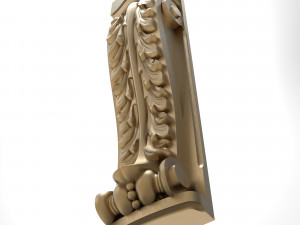 Carved bracket KB-002 146x610x90 Modèle 3D