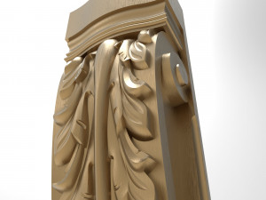 Carved bracket KB-002 146x610x90 Modèle 3D