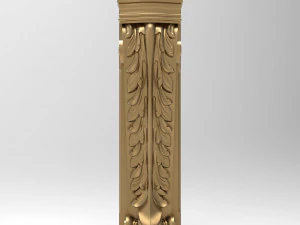 Carved bracket KB-002 146x610x90 3D Model