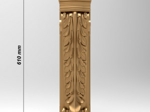 Carved bracket KB-002 146x610x90 Modèle 3D