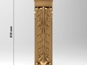 Carved bracket KB-002 146x610x90 3D Model