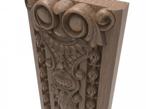 Column decor 001 Papuan Model 3D