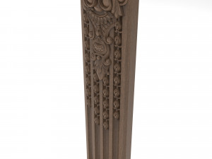 Column decor 001 Papuan Model 3D