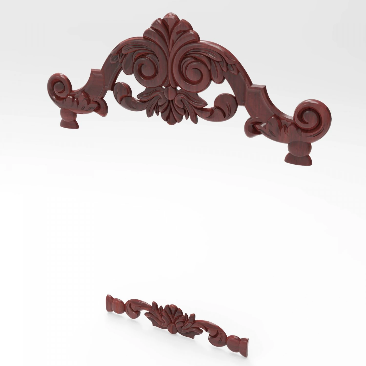 Carved ornamental 002 3D Model .c4d .max .obj .3ds .fbx .stl .blend