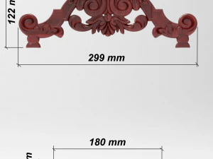 Carved ornamental 002 3D Model