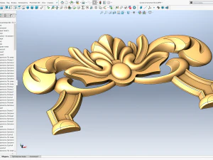 Carved ornamental 003 3D Model