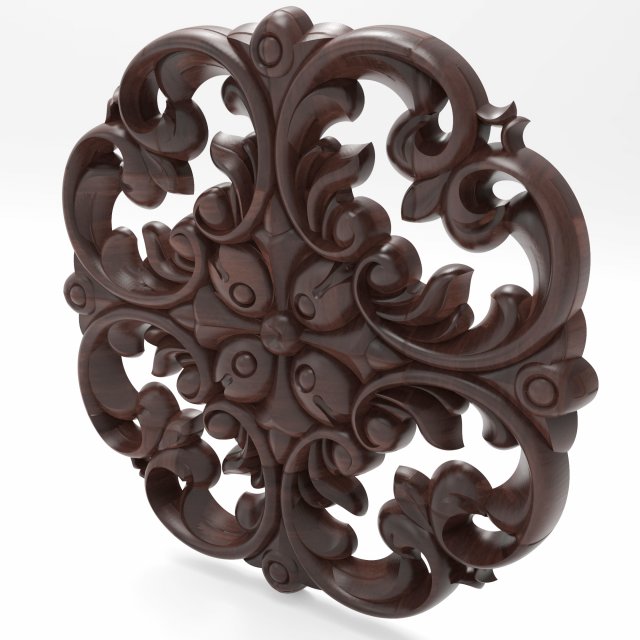 Rosette-002 330x330x22 3D 模型 .c4d .max .obj .3ds .fbx .stl .blend