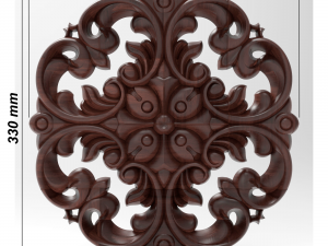 Rosette-002 330x330x22 3D 模型