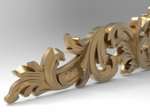Carved ornamental 006 842x178x20 3D Model