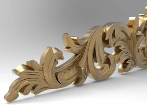 Carved ornamental 006 842x178x20 3D Model