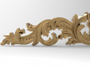 Carved ornamental 006 842x178x20 3D Model
