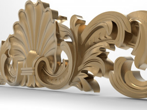 Carved ornamental 006 842x178x20 3D Model