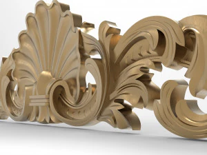 Carved ornamental 006 842x178x20 3D Model