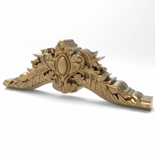 Carved ornamental 007 654x254x83 3D 模型 .c4d .max .obj .3ds .fbx .stl .blend 