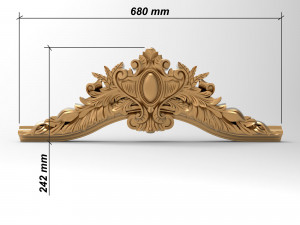 Carved ornamental 007 654x254x83 3D 模型