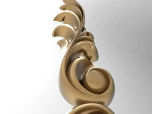Carved ornamental 009 450x78x20 3D Model