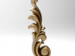 Carved ornamental 009 450x78x20 3D Model