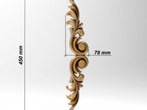 Carved ornamental 009 450x78x20 3D 模型