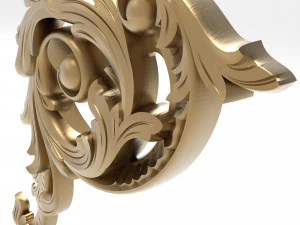 Carved ornamental 010 267x250x25 3D Model