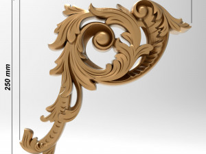 Carved ornamental 010 267x250x25 Model 3D