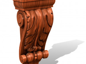 Carved bracket KB-001 3D Model