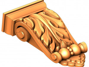 Carved bracket KB-001 3D 模型