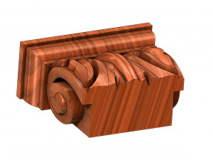 Carved bracket KB-001 3D 模型