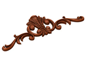 Rzeźbione ozdobne 001 Model 3D