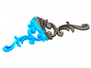 Carved ornamental 001 3D 모델
