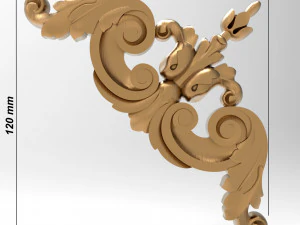 Carved ornamental 012 120x120x11 3D Model