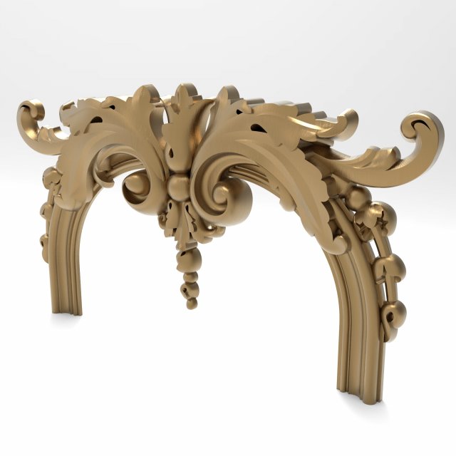 Carved ornamental 013 2pcs Model 3D .c4d .max .obj .3ds .fbx .stl .blend 