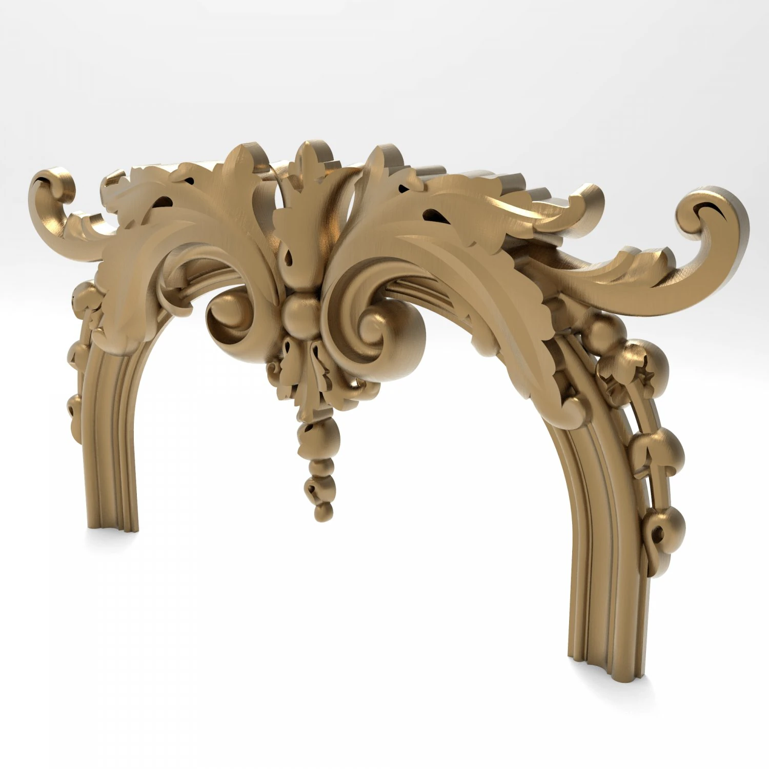 Carved ornamental 013 2pcs 3D Model .c4d .max .obj .3ds .fbx .stl .blend