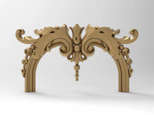 Carved ornamental 013 2pcs 3D Model