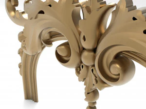 Carved ornamental 013 2pcs 3D Model