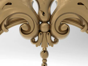 Carved ornamental 013 2pcs 3D Model