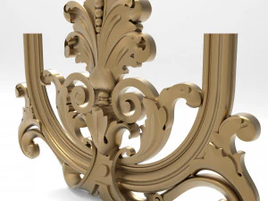 Carved ornamental 013 2pcs 3D Model