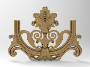 Carved ornamental 013 2pcs Model 3D