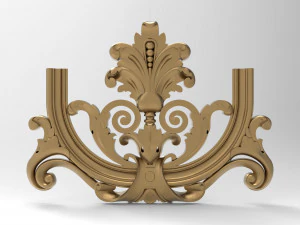 Carved ornamental 013 2pcs 3D Model
