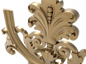 Carved ornamental 013 2pcs 3D Model