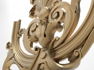 Carved ornamental 013 2pcs 3D Model