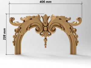 Carved ornamental 013 2pcs Model 3D