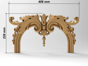 Carved ornamental 013 2pcs 3D Model