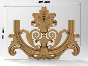 Carved ornamental 013 2pcs Model 3D