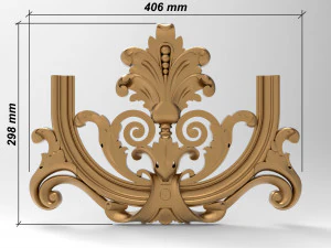 Carved ornamental 013 2pcs 3D Model