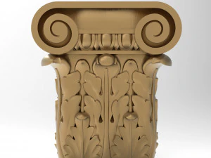 Column capital 008 160x139x48 3D Model